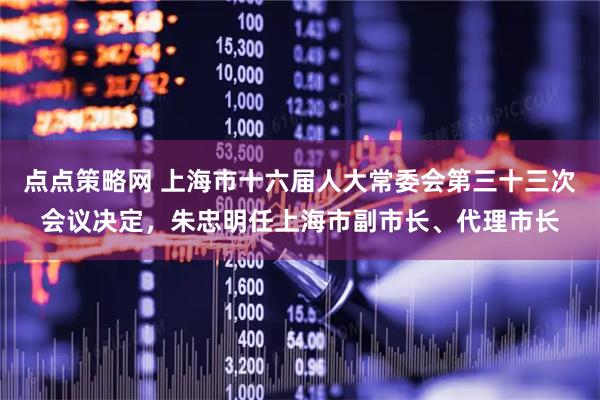 点点策略网 上海市十六届人大常委会第三十三次会议决定，朱忠明任上海市副市长、代理市长