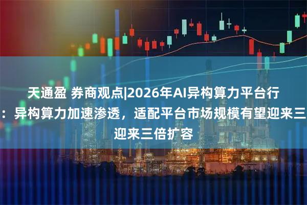 天通盈 券商观点|2026年AI异构算力平台行业研究：异构算力加速渗透，适配平台市场规模有望迎来三倍扩容